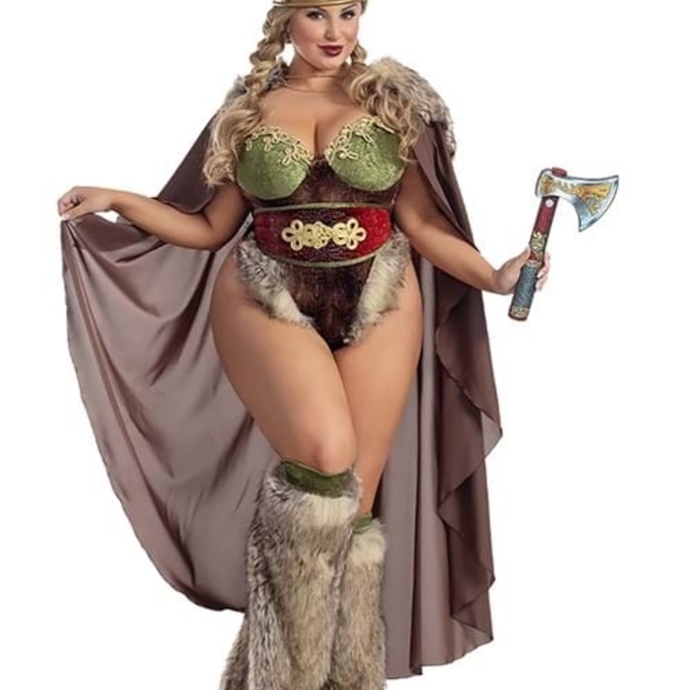 Viking Warrior Costume with Cape